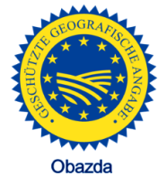 EU-Gemeinschaftszeichen mit Hinweis auf die g.g.A. "Obazda"